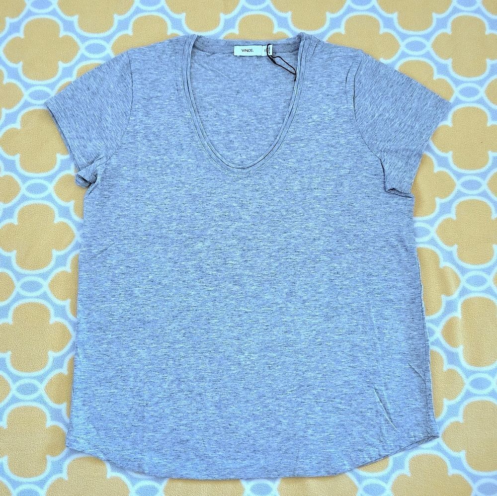 Vince Not-So-Basic Heather Grey🩶 "Tissue" Tee👕 - NWT